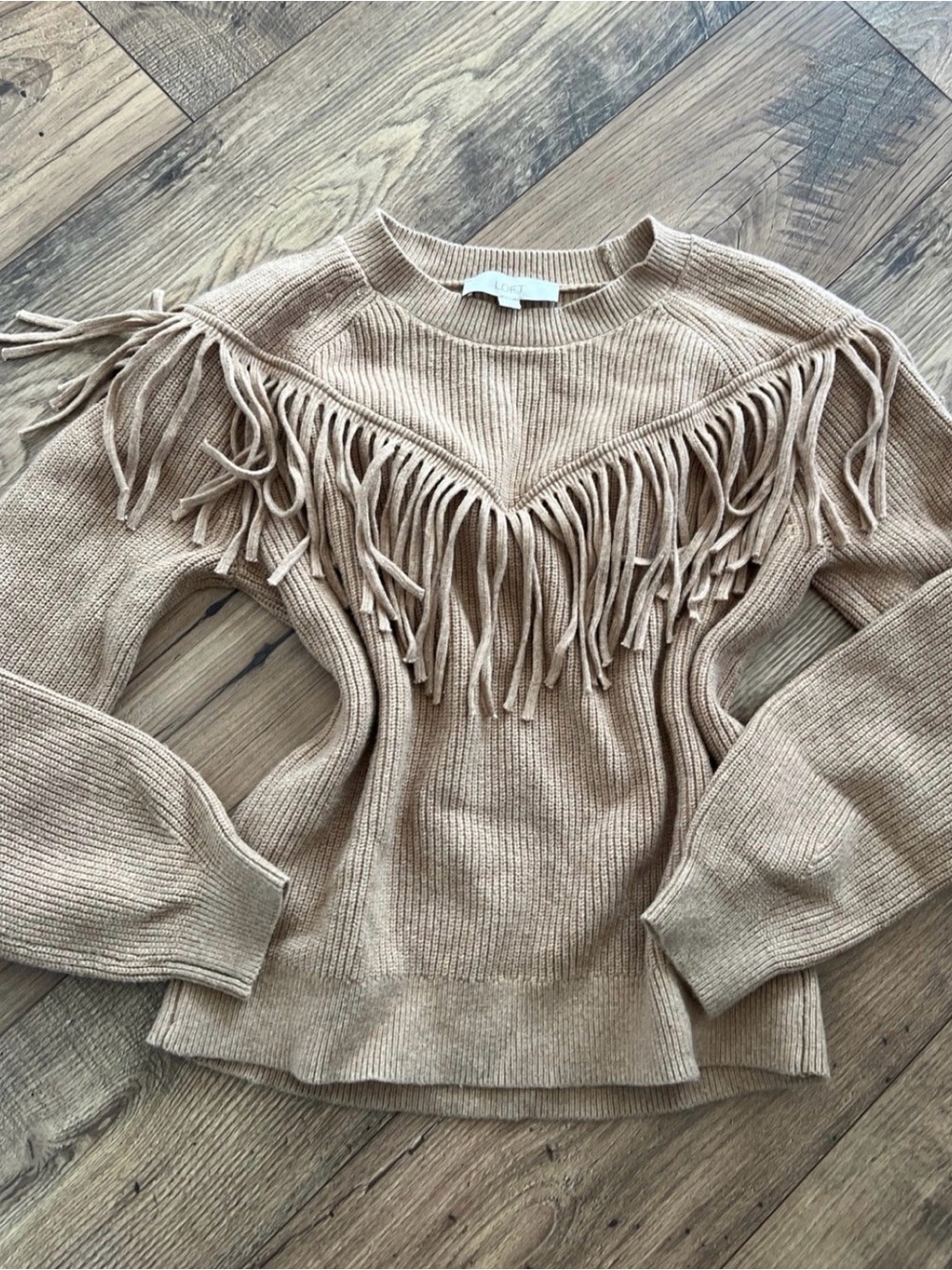 LOFT Fringe Sweater Size Small